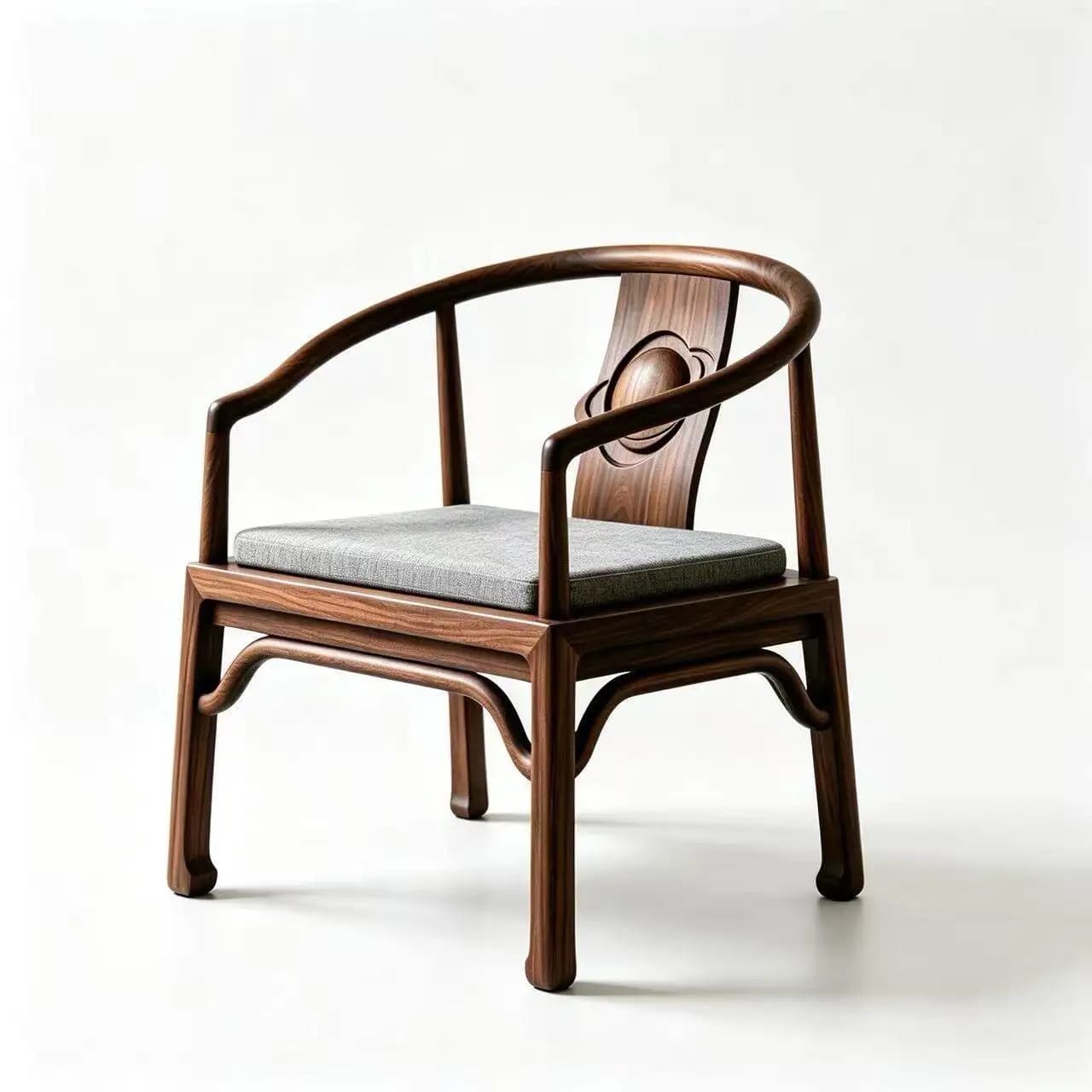 LMM New Chinese Single Chair, Song's Aesthetic Simple Planet Creative Leisure Chair Furniture