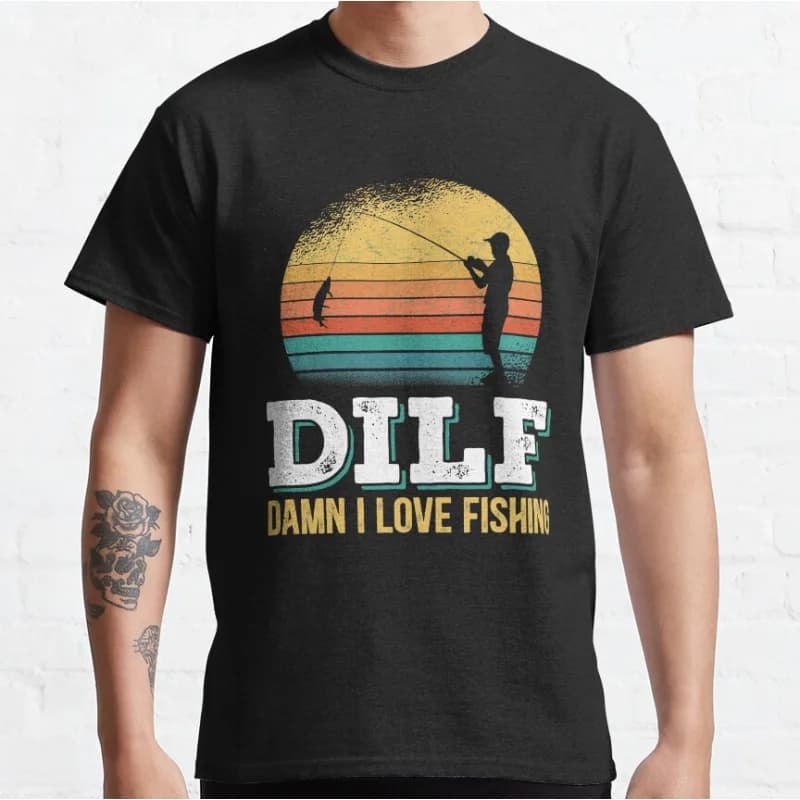 I Love Fishing Funny fishing humor tee for Sport fishing lover Graphic T Shirts for fisherman large size Adult tops S-6XL