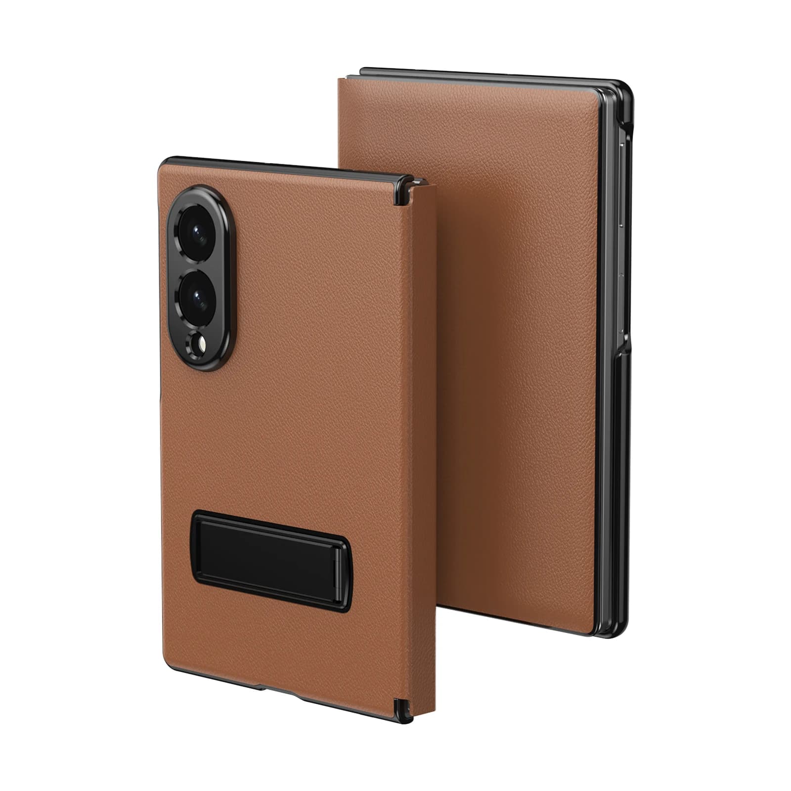 For Samsung Z Fold 8 Wide Phone Case Integrated Stand Luxury Leather Anti‑Fingerprint Shockproof Protection Magnetic Front Cover