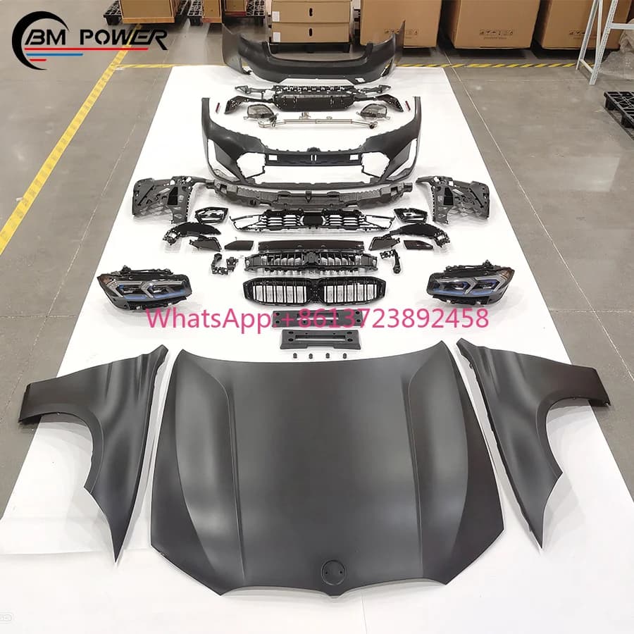 3 SERIES F30 UPGRADE NEW G20 LCI STYLE BODY KIT 2013-2018 320i 325i HEAD LIGHTS BUMPER FENDER HOOD LIP 3S MODIFY FACELIFT KIT