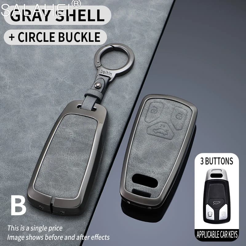 Remote Car Key Shell Fob Cover Case For Audi TT A4 A5 A4L S4 S5 Q3 Q5 Q7 SQ7 2016 2017 2018 2019 Smart Key No Logo 3/4 Button