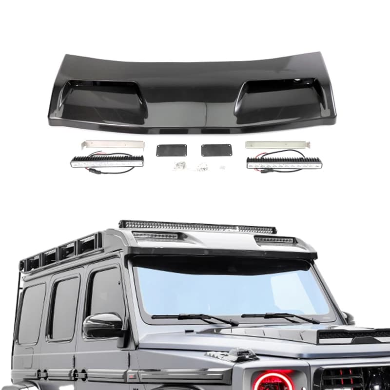 Dry Carbon Fiber for G-class W464 4x4 Roof Spoiler with Original Lights for 2019y~ G63 Car Accessories Auto Parts Body Kits