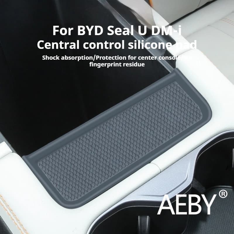AEBY For BYD Seal U DM-i 2023 2024 2025 Anti-Slip Silicone Armrest Cover, Center Console Protector Scratch Proof Waterproof Mat