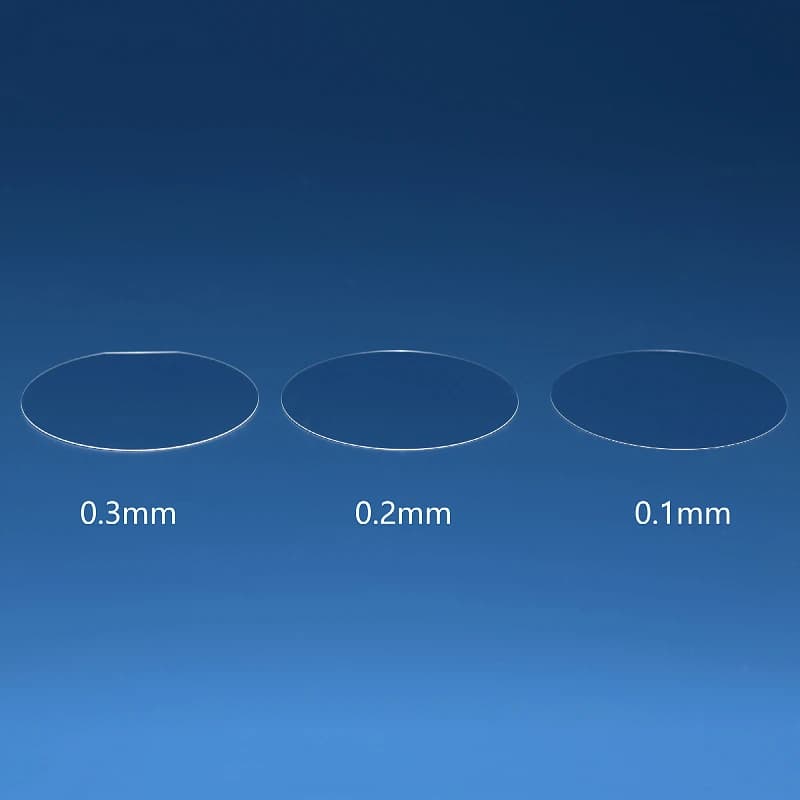 Thickness 0.1 0.2 0.3 0.4 0.5mm Ultra-thin Quartz Glass Wafer High Temperature Resistant Fused Quartzglass Plate for Lab