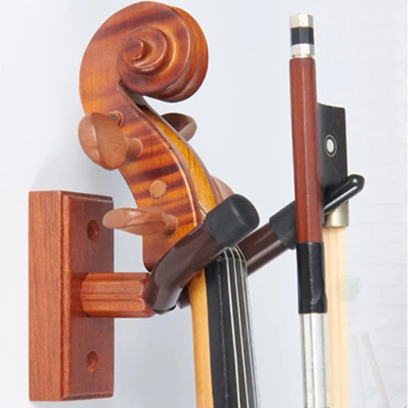 Violin Erhu Universal Hook, Mahogany Core Solid Wood Base Strong Hook, Hanging Bow Design