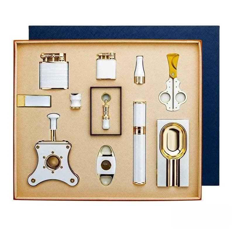 Cigar tool set, multi-functional ten-piece set, cigar accessories gift box.