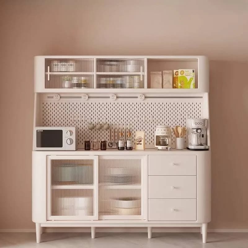 White Rustic Large Kitchen Cabinet Classic High Space Saving Kitchen Cabinet Display Japanese Szafka Kuchenna Furniture Home