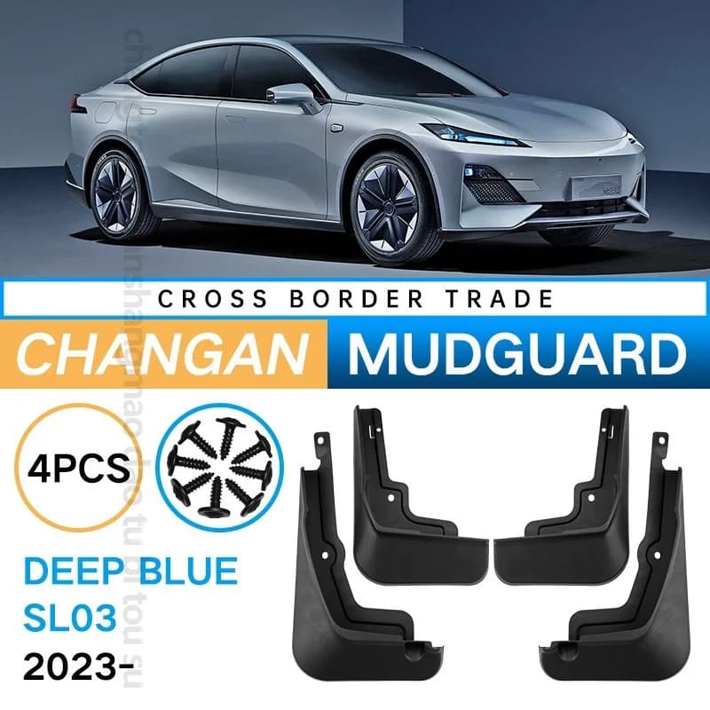 Mudguards Fenders for CHANGAN Deep Blue SL03 2022-2023 Black ABS Automotive Tire Accessories Car Exterior Decor Protective Part