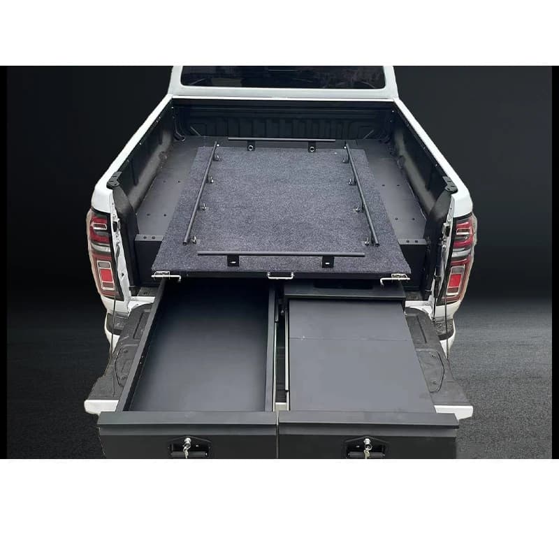 Customized 4x4 Pickup Heavy Duty Durable Aluminum Storage System System With Sliding Cargo Tray