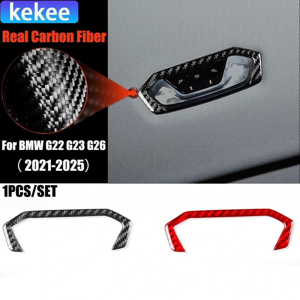 Carbon Fiber Car Accessories Rear Reading Light Modified Interior Cover Sticker For BMW 3/4 Series M4 G20 G28 G22 G23 G26 21-25