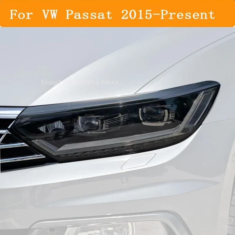 Car Headlight Protective Film For VW Passat 2015-2023 Accessories Vinyl Restoration Transparent Black TPU Car Repair Sticker