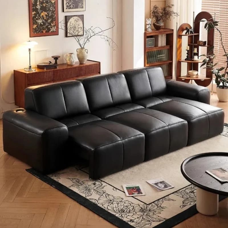 Luxury Living Room Electric Sofa Loveseat Armrest Relax Black Luxury Recliner Chair Modern Designer Woonkamerbanken Furniture