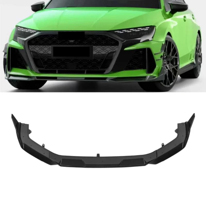 Dry Carbon Fiber SQ-V1 Style Front Bumper Lip Splitters 3pcs for Audi RS3 8Y 2025+ Body Kit