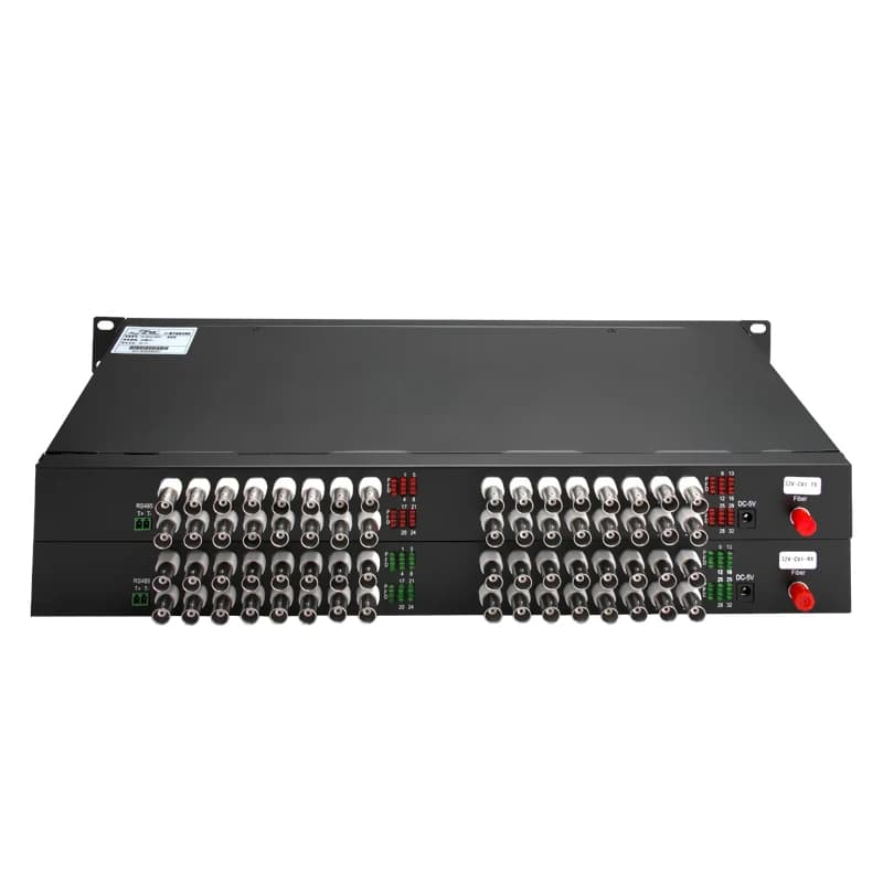 32Ch 960P CVI/AHD Converter Fiber Optic to BNC Digital Video Converter Fiber Optical Transmitter and Receiver