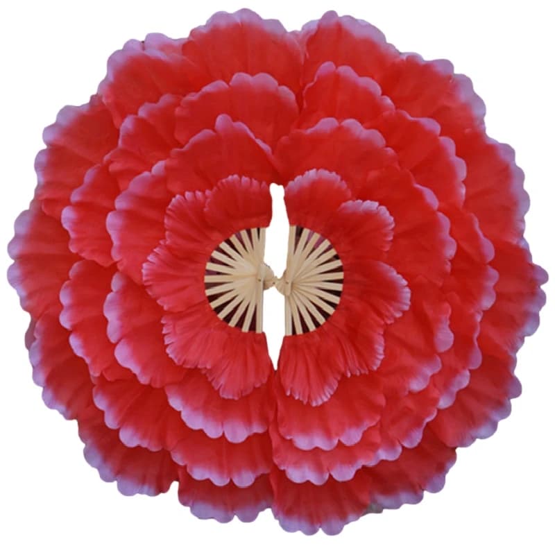Dancing Fan Peony Flower Dance Hand Fan Square Dance Fan Performance Props Eventail a Main Abanico Para Boda Abanico De Mano