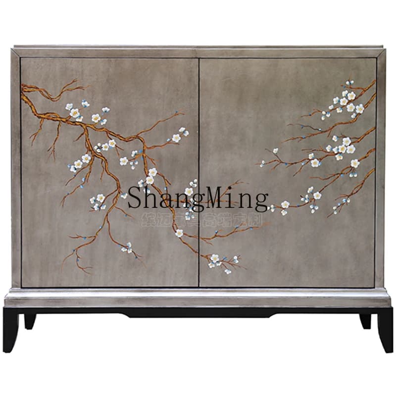 CL entrance cabinet simple and beautiful new Chinese-style home hand-painted decorative side cabinet