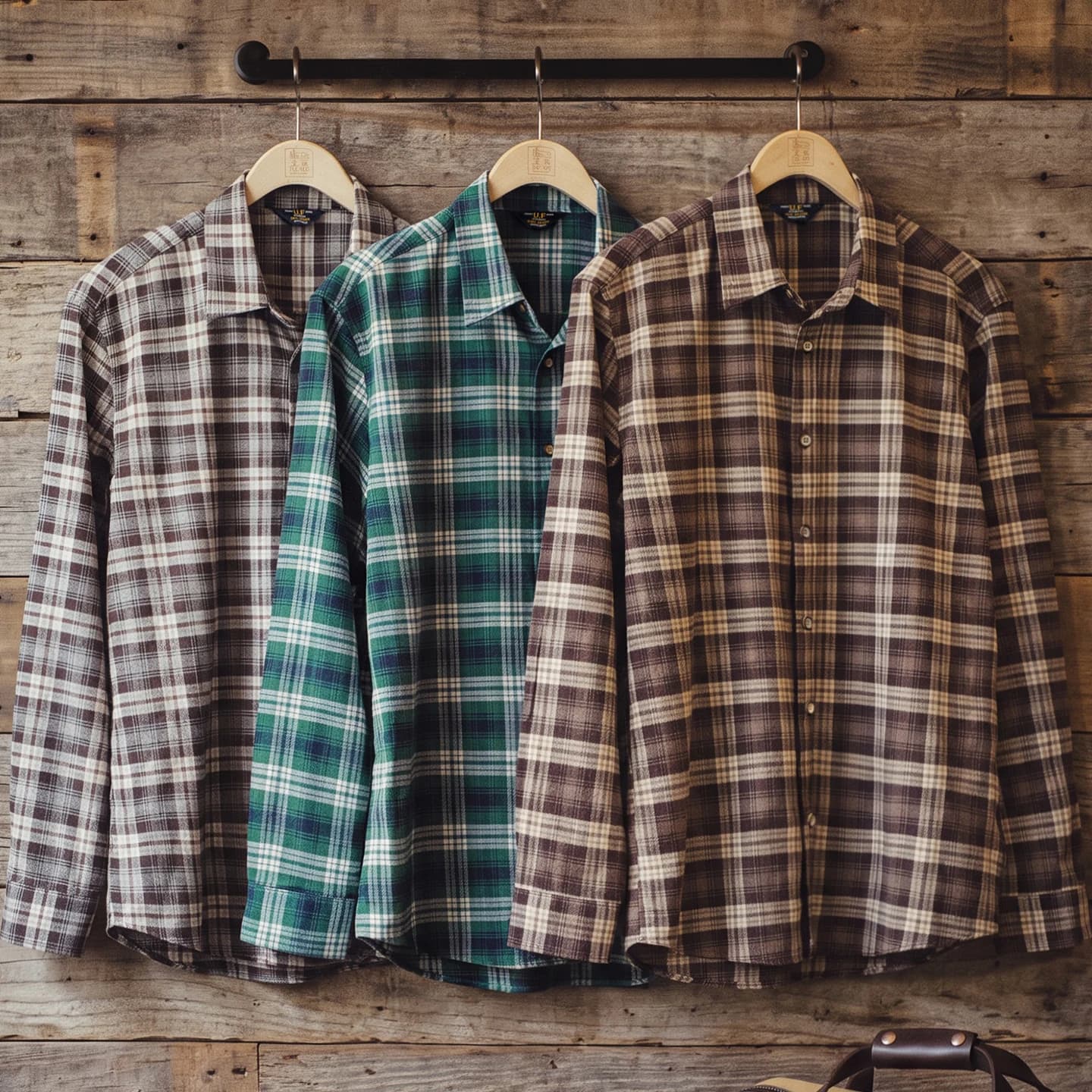 Maden Men's Cotton Flannel Shirt Plaid Overshirt Long Sleeve Shirt Jacket Tartan Pattern Workwear Casual Outerwear Fall