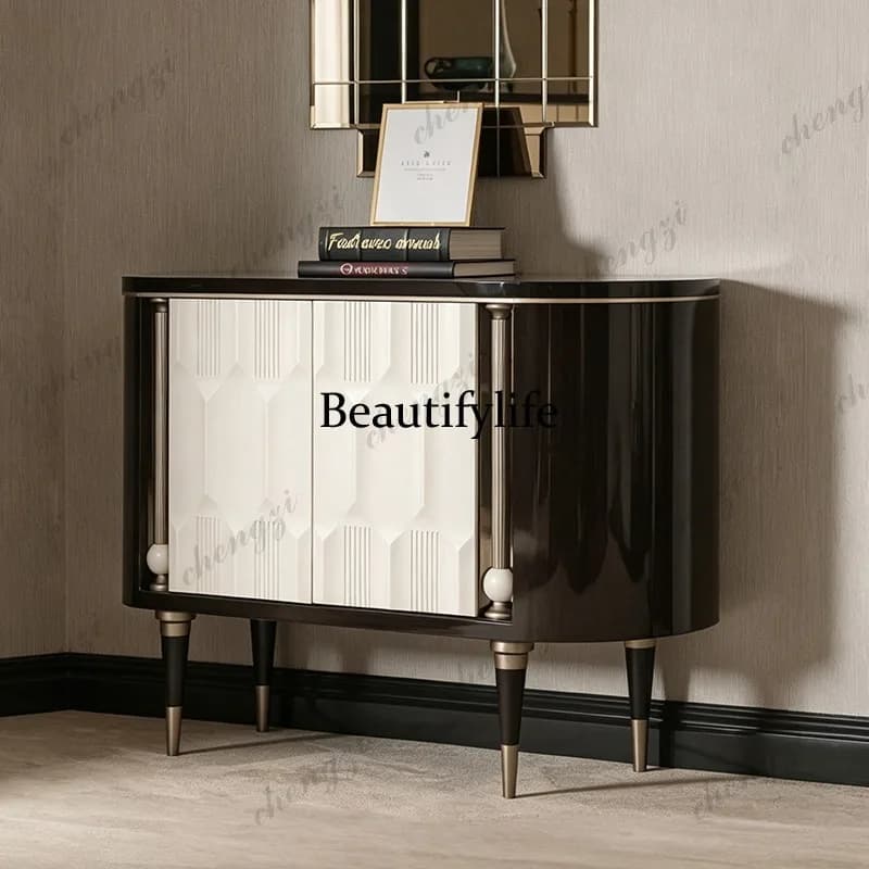 American light luxury paint porch cabinet entry foyer storage decoration, household high-end side cabinet