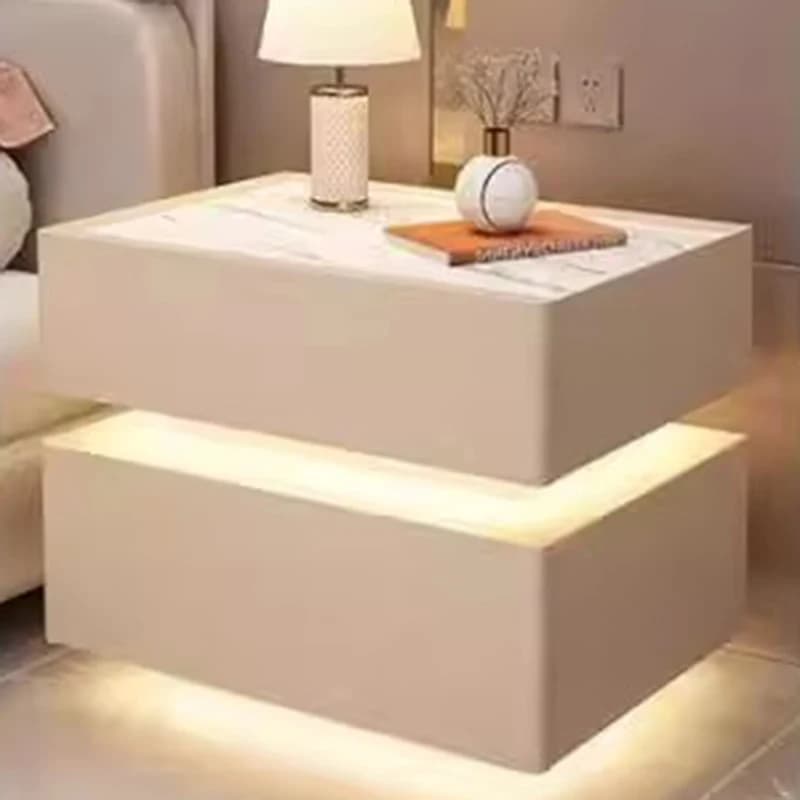 Mobile Bedroom Bedside Table Charging Modern Smart Cabinets Luxury Living Room Nightstand Organizer Criado Mudo Home Furniture