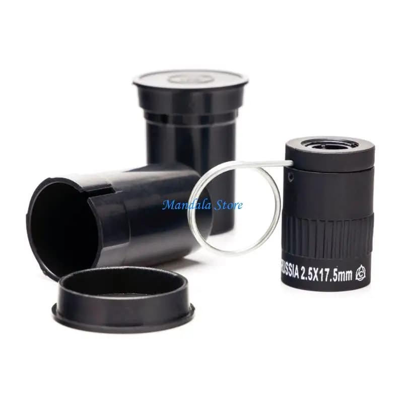 U2JC 2.5 Ratio Finger Buckle Portable Waterproof Miniature Monocular Pocket for Observing Stamps
