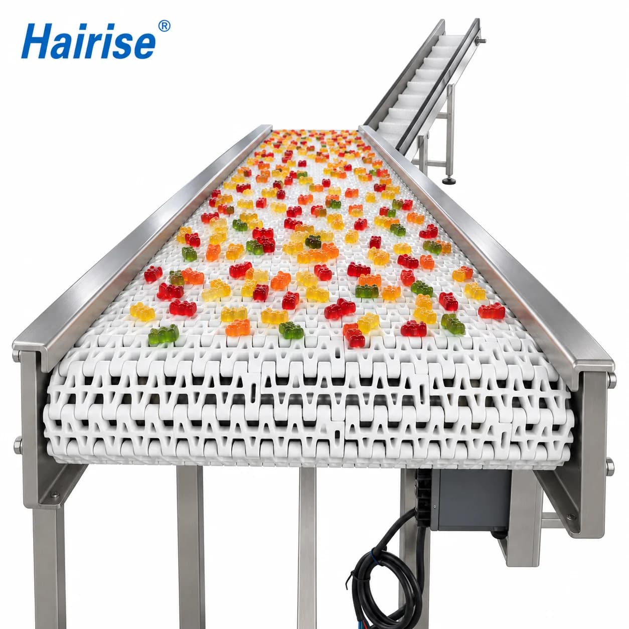 Durable Heavy Loading Turning Curved Plastic Modular Belt Conveyor Machine