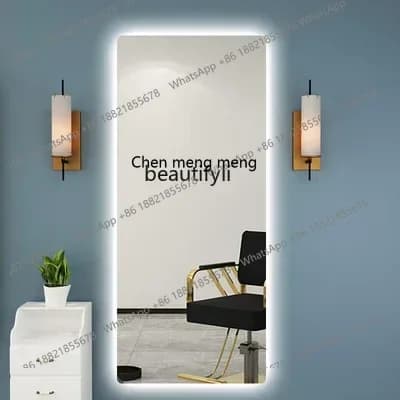 ss cn8350 ss 8350 Barber Shop Hanging Mirror Beauty Salon Led Smart Lights Touch Light Mirror