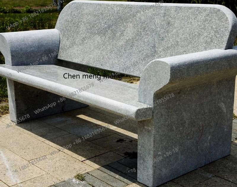 Wheel stone chair stone bench outdoor garden marble park stone bench courtyard