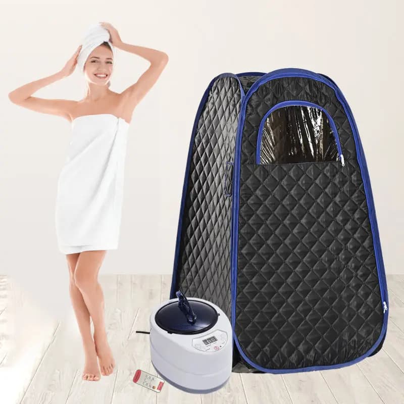 Portable Wet Steam     Heating Sauna Room for Weight Loss Detox Sweat Sauna Box 1 Person Use