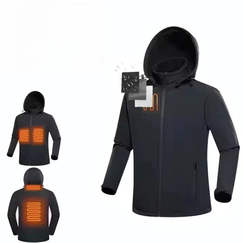 Waterproof thermal electric jacket Winter unisex washable battery USB heating jacket