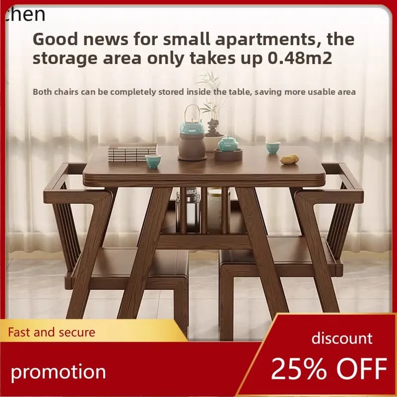 ZML Solid Wood Balcony Tea Table and Chair Set Leisure Home Small Tea Table Three-Piece Set for Small Apartments