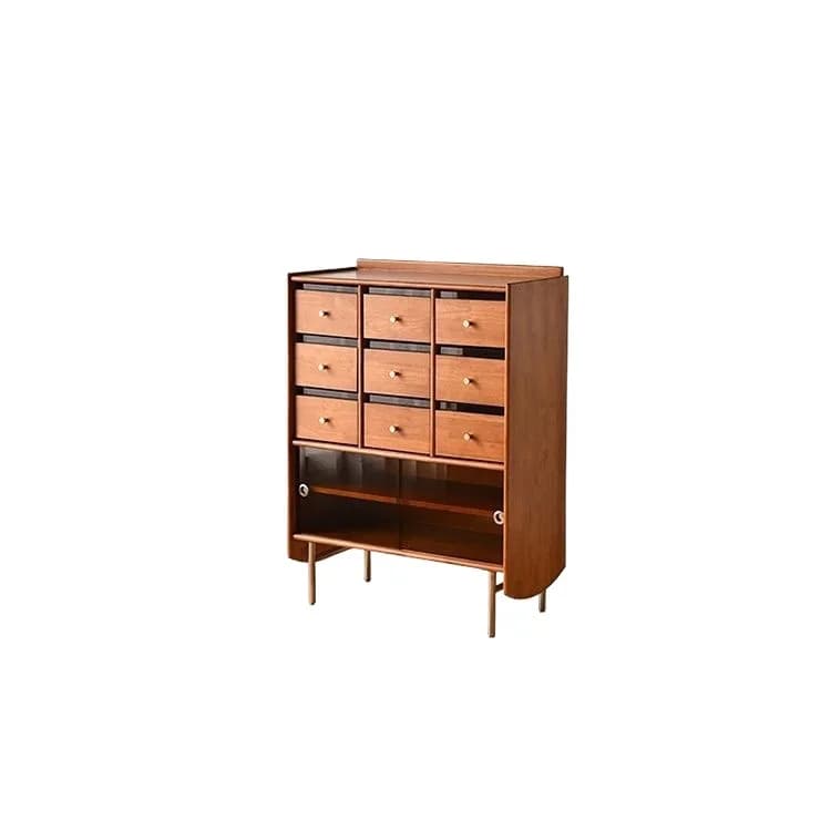 Bedroom Shelf Side Cabinet Locker Living Room Silk Flower