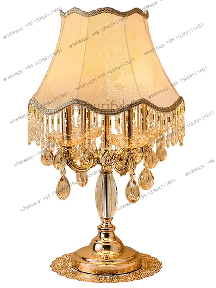 European luxury crystal bedroom bedside luminous designer high-end creative decoration floor ornament