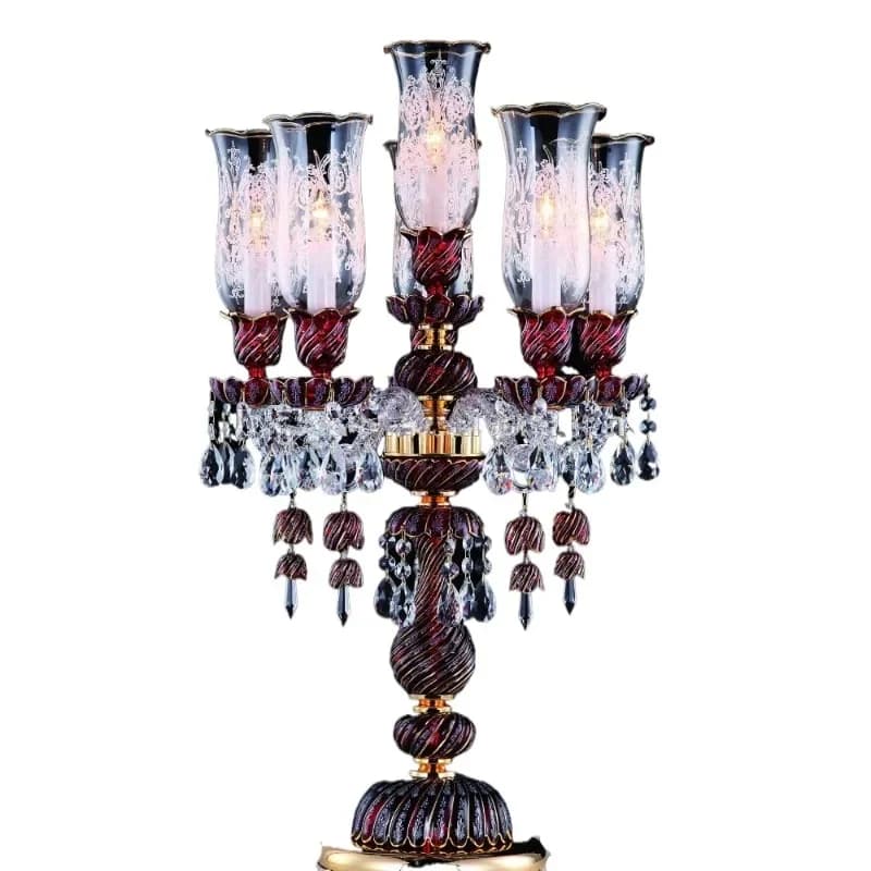 Modern Deluxe Crystal Desk Lamp K9 Light Emitting Diode Bedside Lighting Warm White Adjustable Brightness Bedside Table