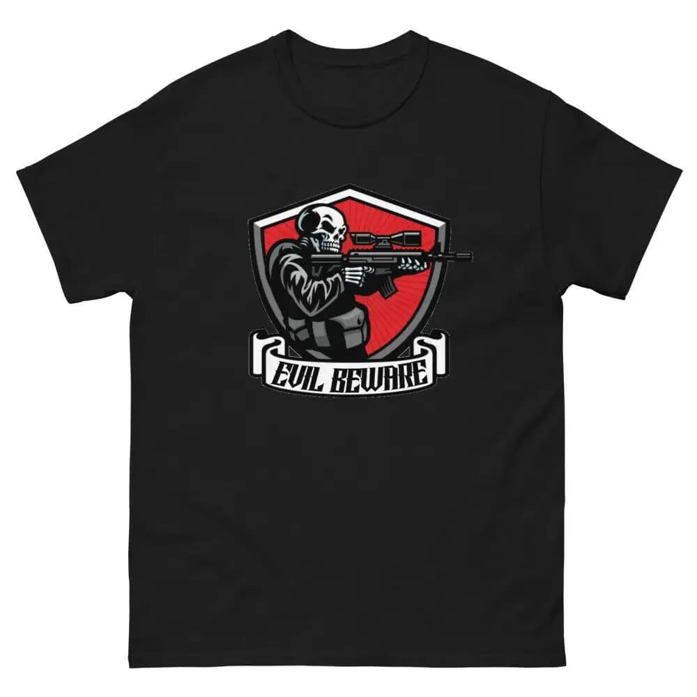Evil Gentleman Heavyweight Tee Men's 100% Cotton Casual T-shirts Loose Top Size S-3XL
