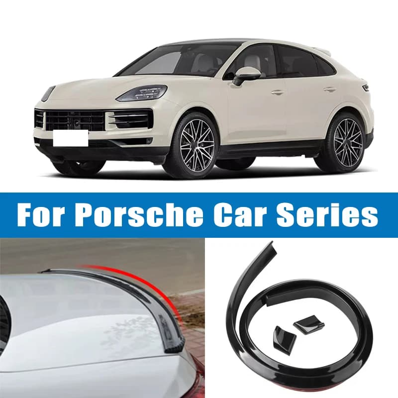 1.5M Car-Styling 5D Carbon Fiber Spoilers Styling DIY Refit Spoiler For Porsche Cayenne Macan 718 911 Panamera Taycan Boxster