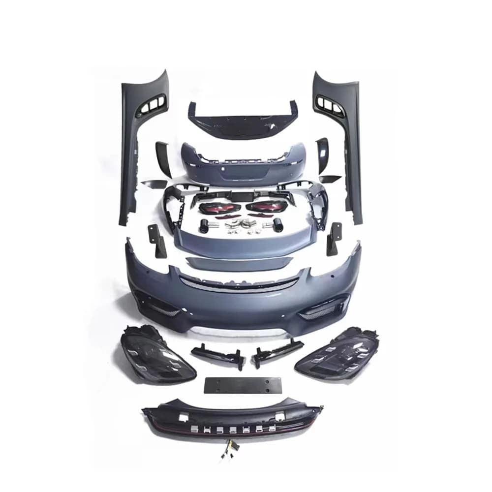STLF Customized Carbon Fiber Facelift & Replaceable Headlights Upgrade Front & Rear Bumper Kits for Cayman 981 & 718 GT4