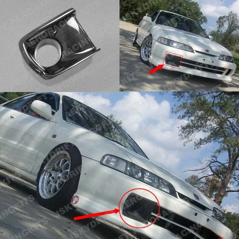 For Honda Integra DC2 JDM Carbon Fiber Front Bumper Vent Air Duct Intake Cover