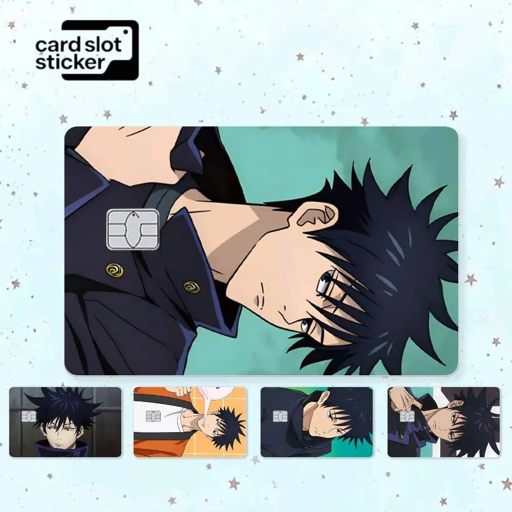 Cartoon F-Fushiguro Megumi  Credit Card HD Stickers Game Card Decal Small Chip Waterproof Sticker Gift
