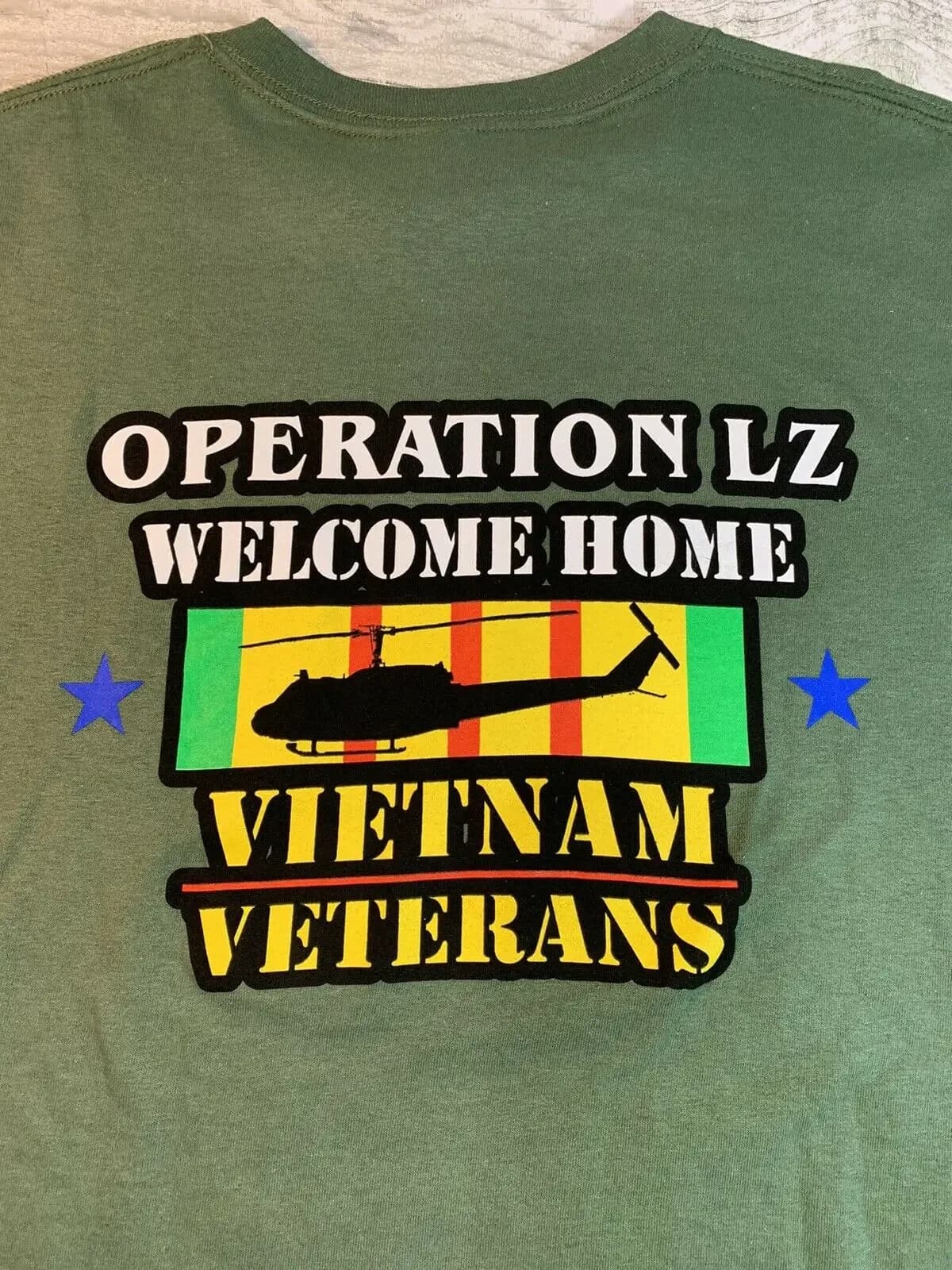 Operation LZ Welcome Home Vietnam Veterans 2 sides Excellent Shape Tees Men's 100% Cotton Casual T-shirts Loose Top Size S-3XL