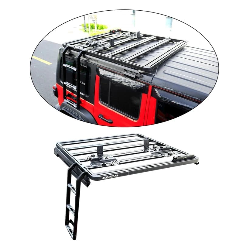 Wholesale Steel & Aluminum Roof Rack with Side Ladder for Wrangler JK JL 4X4 Offroad Parts