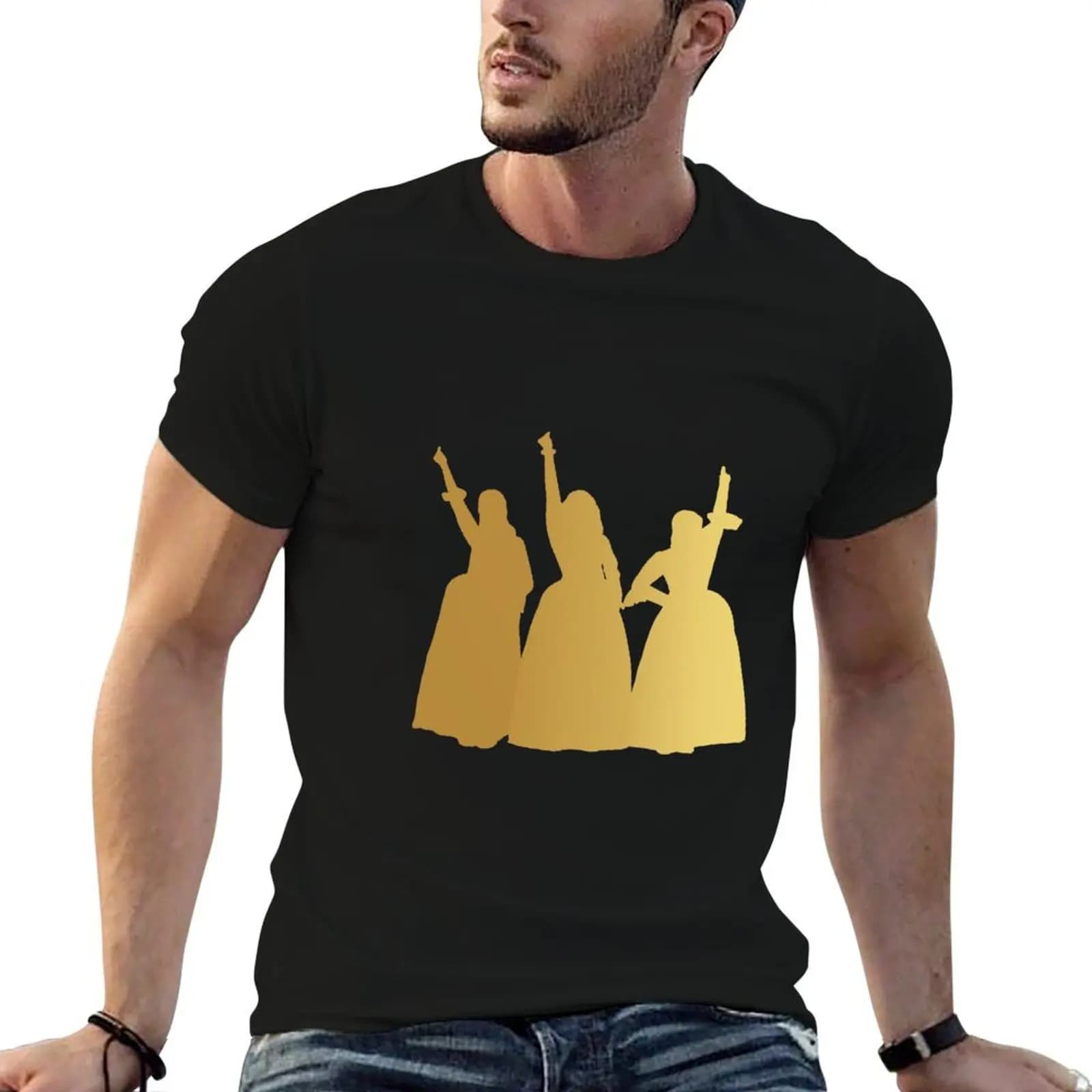 Work! Gold T-Shirt No Iron Casual Short Sleeve Top