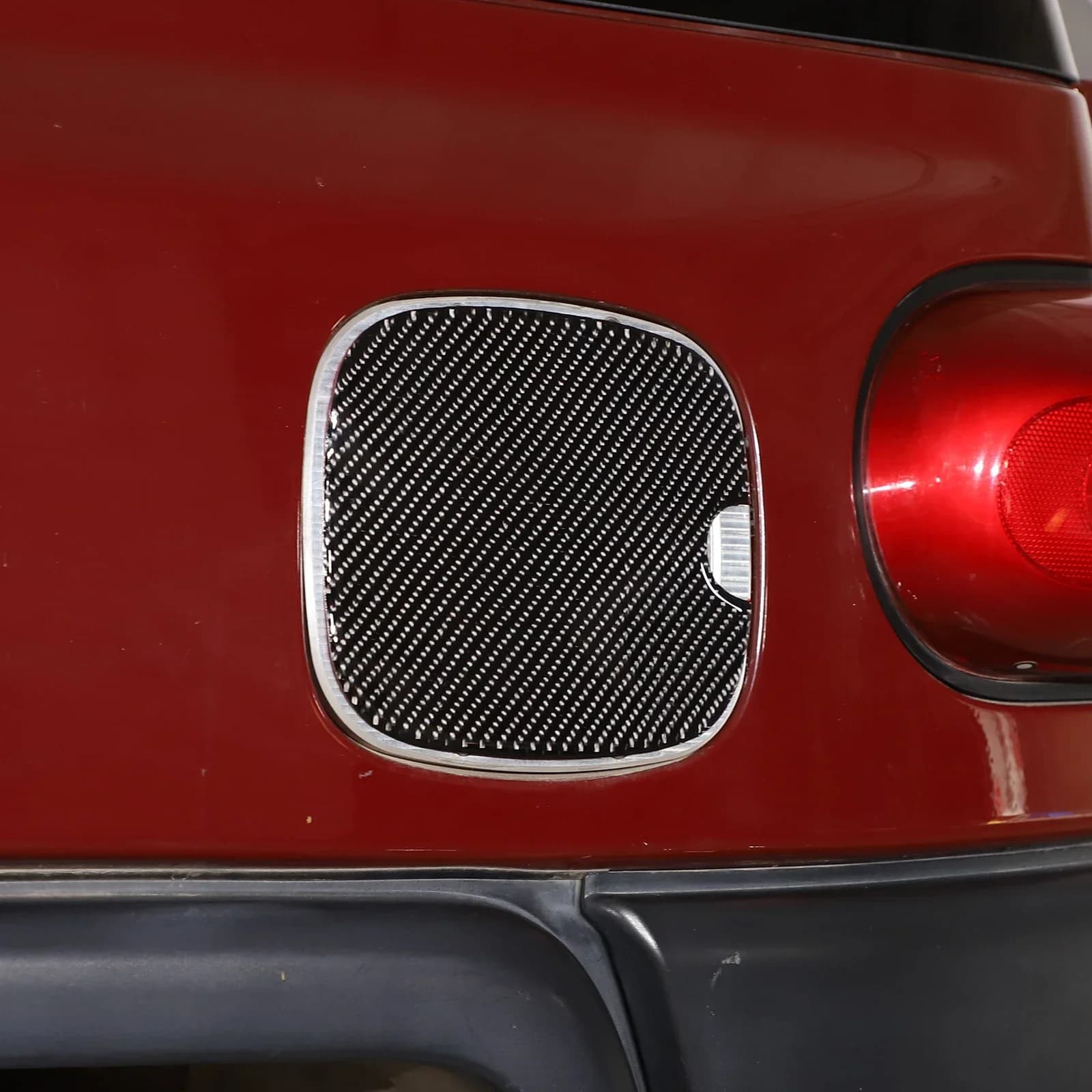 Soft Carbon Fiber Car Fuel Tank Cap Gas Oil Protect Cover Frame Exterior for Toyota FJ Cruiser 2007-2021 Accessories