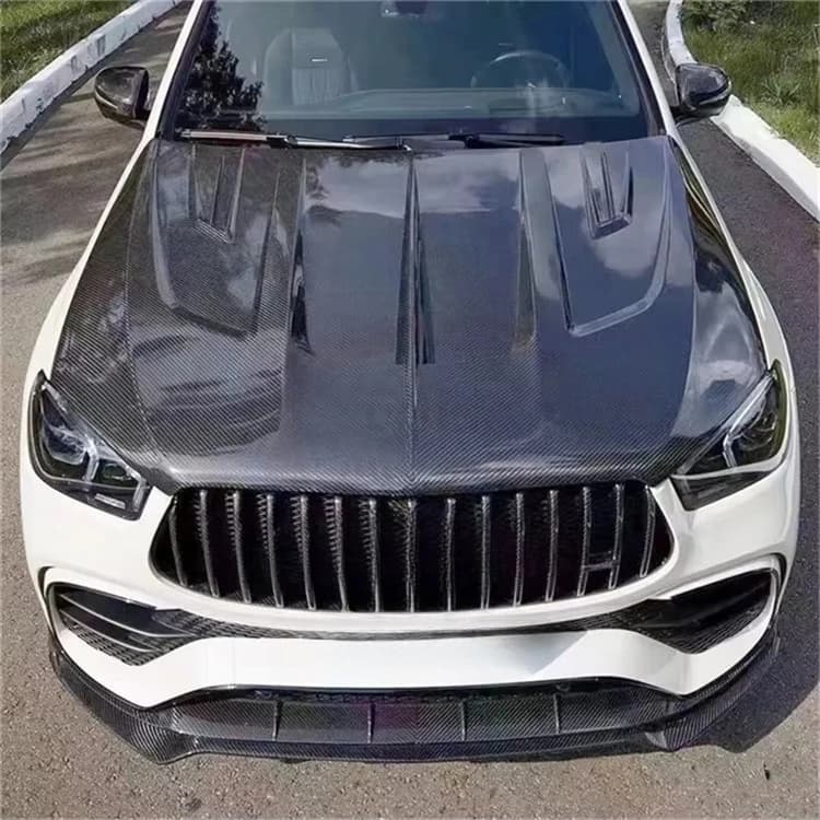 For Mercedes-Benz GLE Coupe C167 W167 GLE53 GLE63 Upgrade LD Style Carbon Fiber Hood Engine Hood