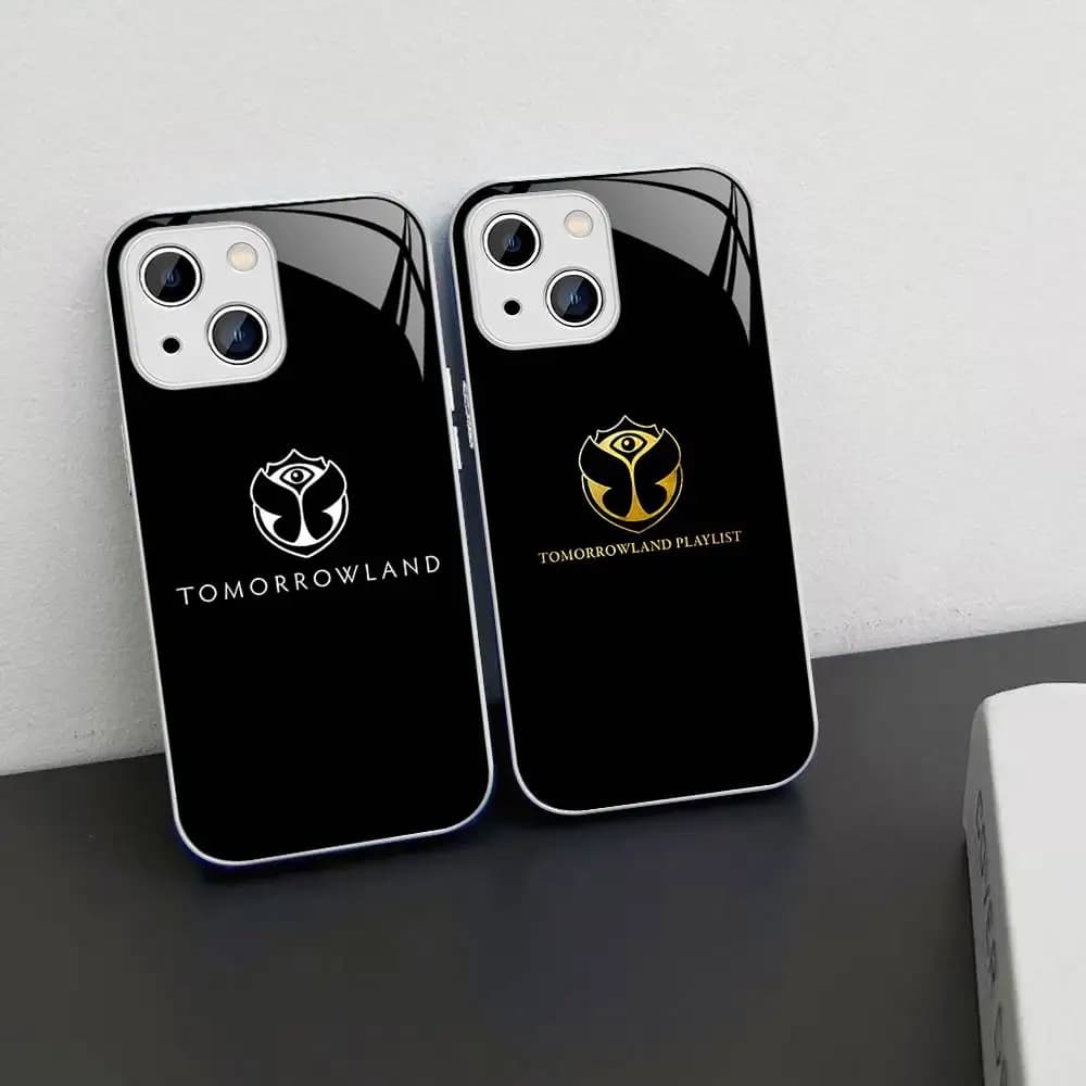 T-Tomorrowlands Music Logo Tempered Glass For Iphone 14 13 12 11 Pro Mini XS MAX 14Plus X XS XR Cover