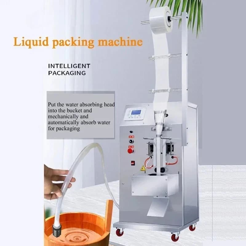 Fully Automatic Soy Sauce Vinegar Packing Machine Water Liquid Seasoning Packet Oil Soup Auto Filling And Sealing Machine