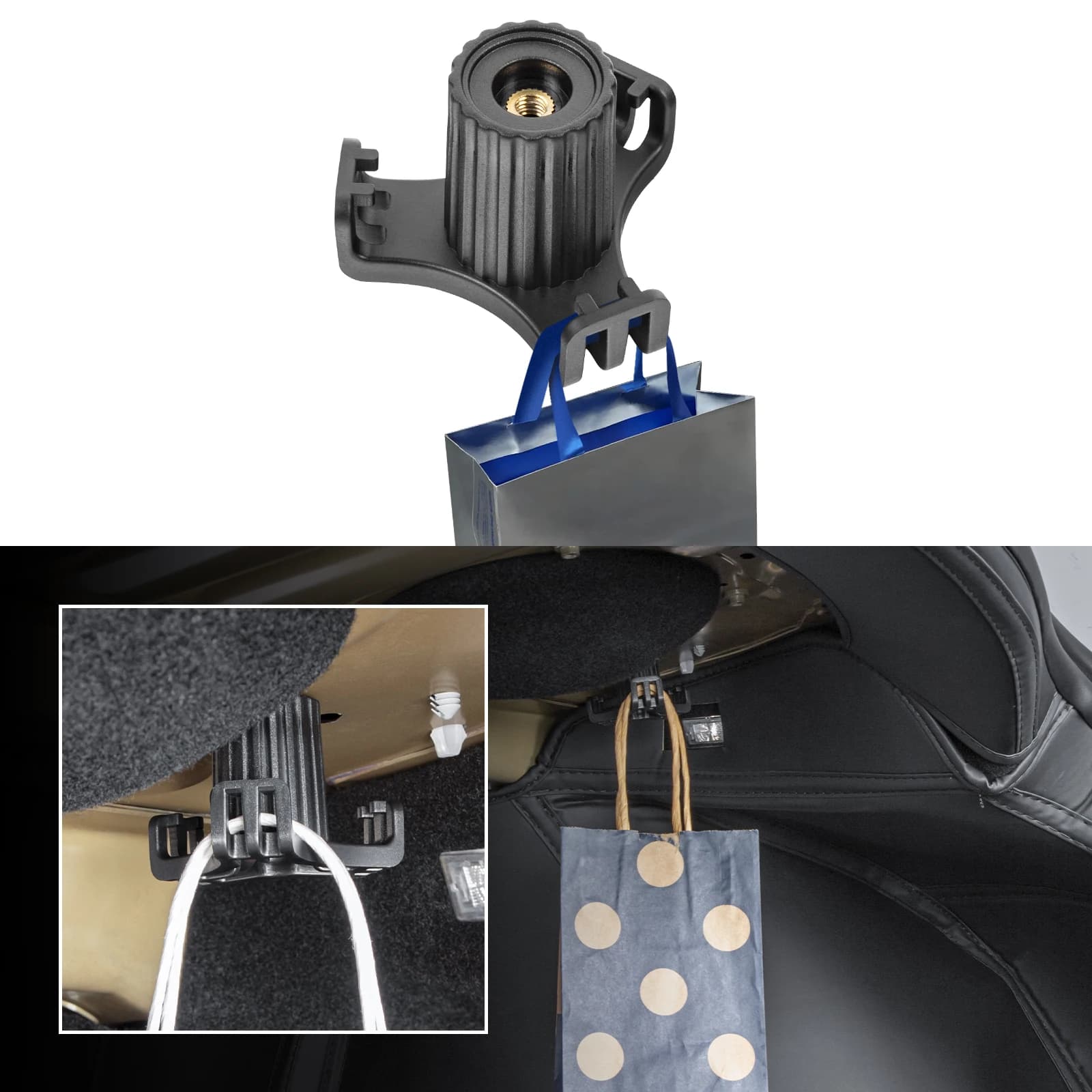Upgarde Rear Trunk Hook Trunk Grocery Bag Hooks for 2017-2024 Tesla Model 3 Trunk Accessories