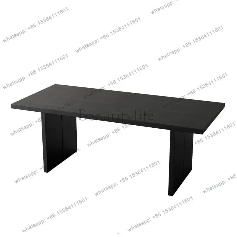 Industrial style long table Modern simple ash wood desk Household solid wood computer desk