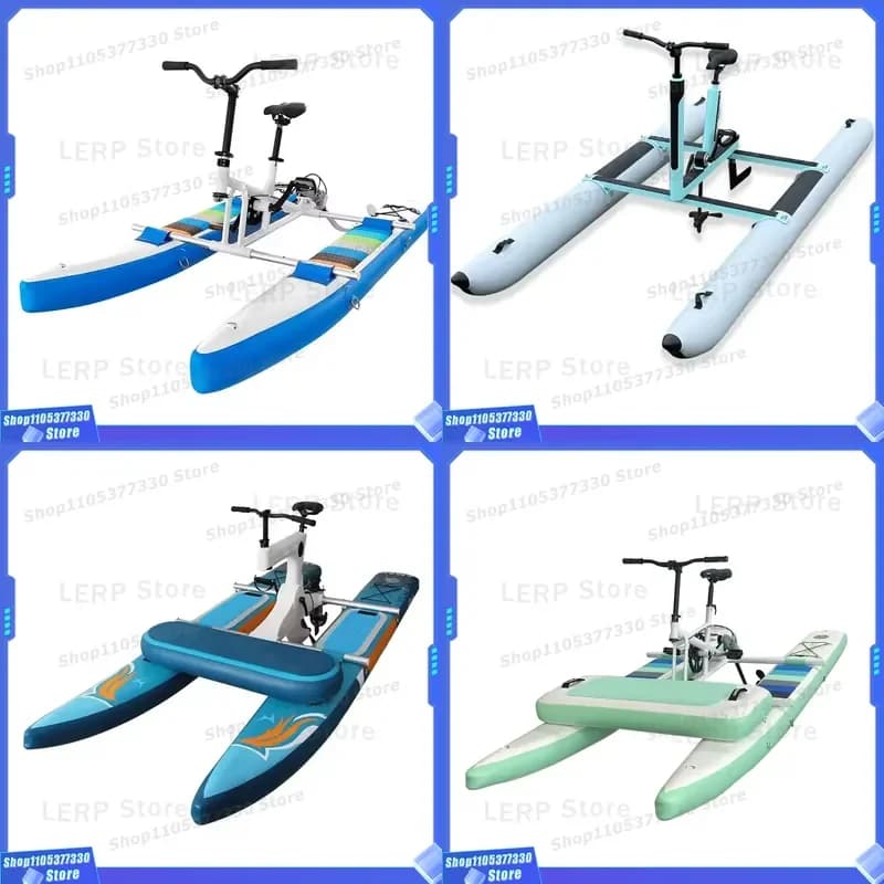 Inflatable Pedal Boat and Kayak Bikeboat Water Sports Water Bikes Paddle Board for Lake Adventures