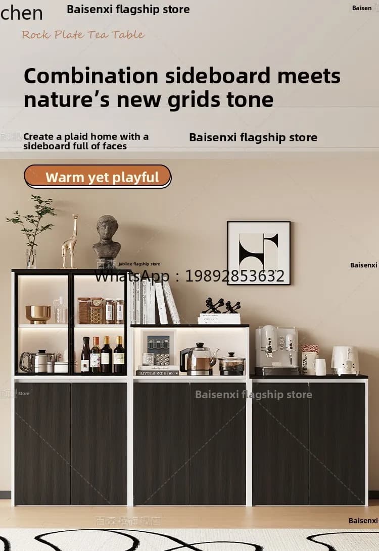 solid wood dining side against the wall integrated wine cabinet tea cabinet storage storage locker