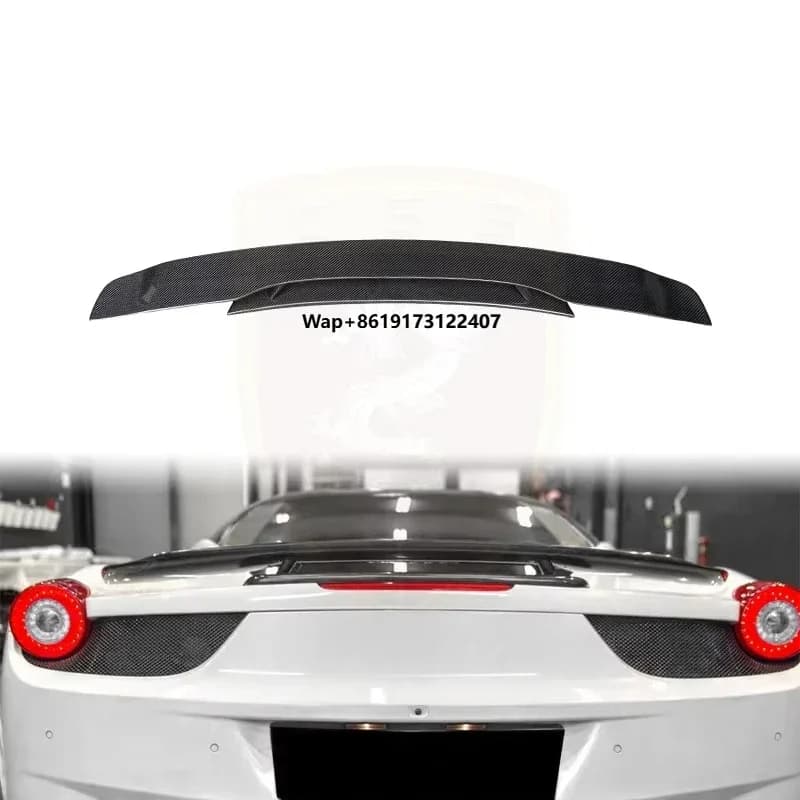 For 458 Rear Spoiler Wing Style Carbon Fiber Rear Rear Wing Spoiler Kit Car Modified Parts